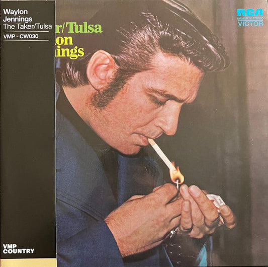 Jennings, Waylon ‎– The Taker/Tulsa (VMP Country, Club Edition, Reissue, Remastered) (Olive Green Vinyl) (Pre-Loved) - NM - Jennings, Waylon - The Taker/Tulsa - LP's - Yellow Racket Records