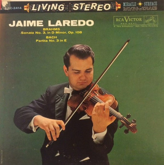 Laredo, Jaime - Brahms / Bach – Sonata No. 3 In D Minor, Op. 108 / Partita No. 3 In E (Pre-Loved) - VG - Laredo, Jaime - Brahms / Bach – Sonata No. 3 In D Minor, Op. 108 / Partita No. 3 In E - LP's - Yellow Racket Records