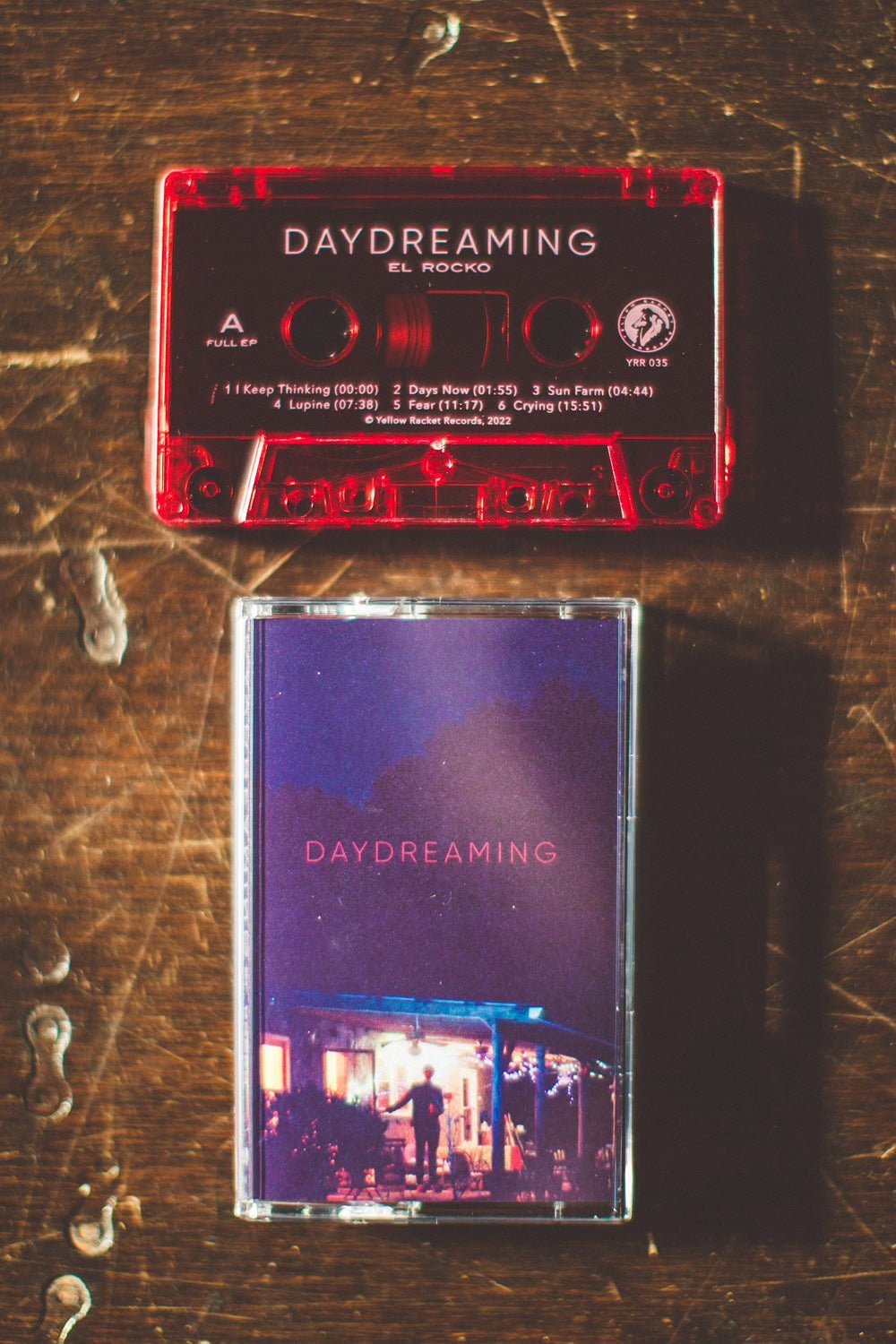 El Rocko - Daydreaming (EP) (Translucent Red Cassette) - N - El Rocko - Daydreaming (EP, Translucent Red Cassette) - Cassettes - Yellow Racket Records