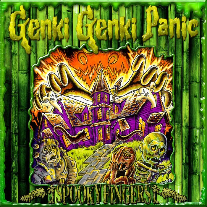 Genki Genki Panic - Spooky Fingers (Translucent Crystal Slime Green 10" Vinyl EP) - N - Genki Genki Panic - Spooky Fingers (Translucent Crystal Slime Green 10" Vinyl EP) - LP's - Yellow Racket Records