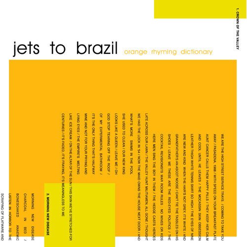Jets To Brazil - Orange Rhyming Dictionary (180 Gram) - 045778210114 - LP's - Yellow Racket Records