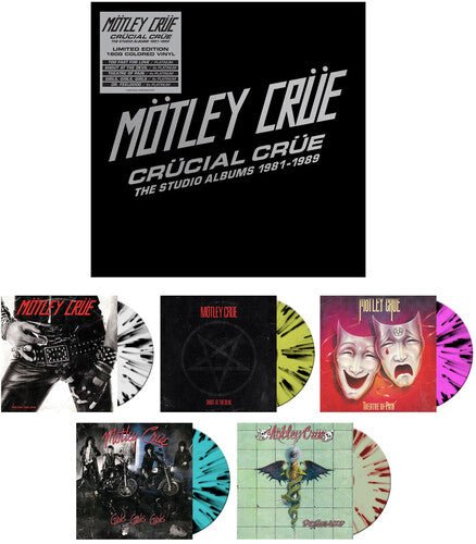 Motley Crue - Crucial Crue: The Studio Albums 1981-1989 (Limited Edition, Box Set, Colored Vinyl) - 4050538816327 - LP's - Yellow Racket Records