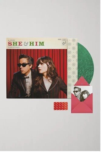 She & Him - A Very She & Him Christmas (Green Vinyl, Digital Download) - 673855042442 - Vinyl LP's - Yellow Racket Records