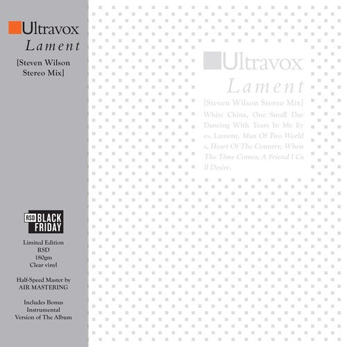 Ultravox - Lament - Steven Wilson Stereo Mix (RSD Black Friday 2024) - 840401702468 - Vinyl LP's - Yellow Racket Records