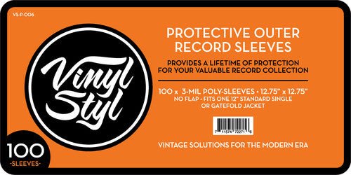 Vinyl Styl - 12.75" X 12.75" 3 Mil Protective Outer Record Sleeve 100CT - 711574722716 - Bags & Sleeves - Yellow Racket Records