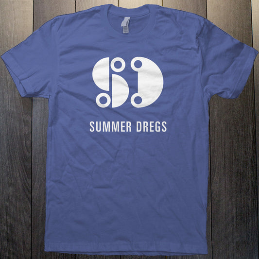 Summer Dregs - White on Metro Blue T-Shirt