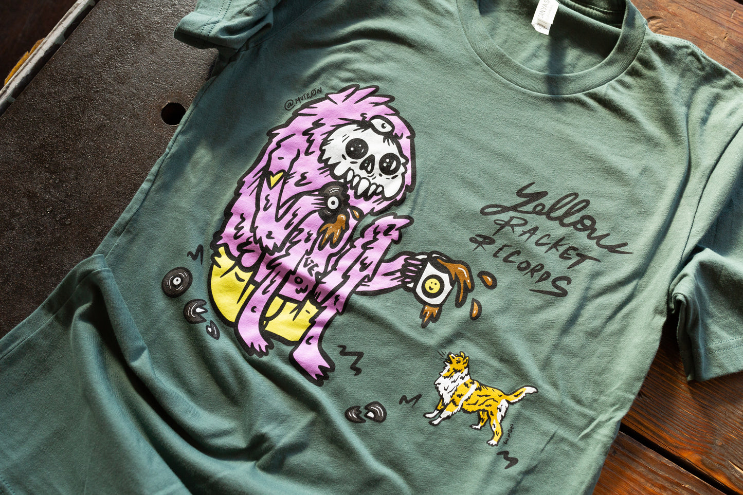 Yellow Racket Collie vs. Monster T-Shirt
