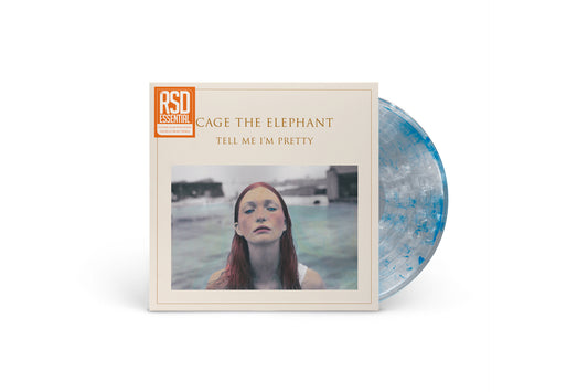Cage the Elephant - Tell Me I'm Pretty (RSD Essentials, Custom Clear w/ White & Blue Smoky Swirls)