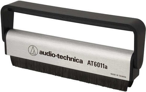 Audio Technica AT6011A Anti Static LP Vinyl Record Cleaning Brush (Silver/Black)