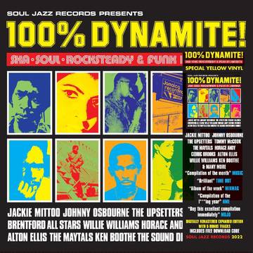 Soul Jazz Records Presents - 100% DYNAMITE! Ska, Soul, Rocksteady & Funk in Jamaica (RSD 2022) - 5026328803210 - LP's - Yellow Racket Records
