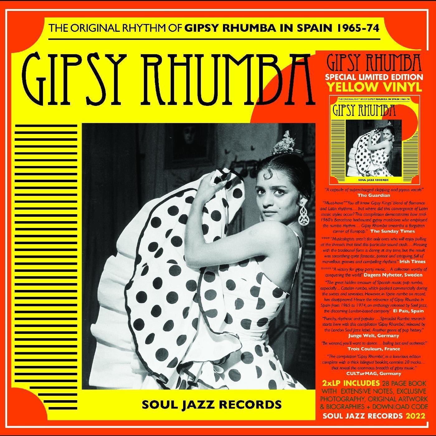 Soul Jazz Records Presents - Gipsy Rhumba – The Original Rhythm Of Gipsy Rhumba in Spain 1965-74 (Yellow Vinyl, RSD 2023) - 5026328302751 - LP's - Yellow Racket Records