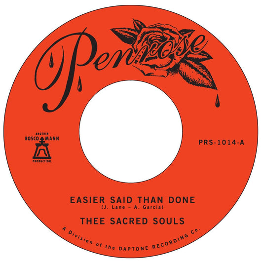 Thee Sacred Souls - Easier Said Than Done b/w Love Is the Way (7" Single) - N - Thee Sacred Souls - Easier Said Than Done b/w Love Is the Way - 7" Singles - Yellow Racket Records
