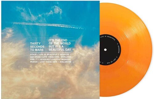 Thirty Seconds To Mars - It's The End The World But It's A Beautiful Day (Indie Exclusive, Limited Edition, Orange, Lithograph) - 888072515857 - LP's - Yellow Racket Records