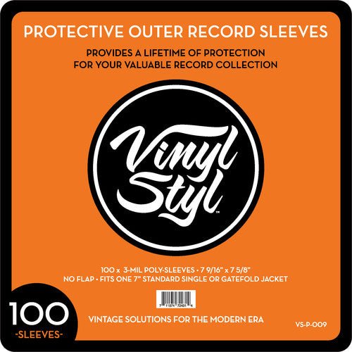 VINYL STYL 7 9/16 X 7 5/8 POLY SLV 100CT VSP009 - 711574724314 - Bags & Sleeves - Yellow Racket Records