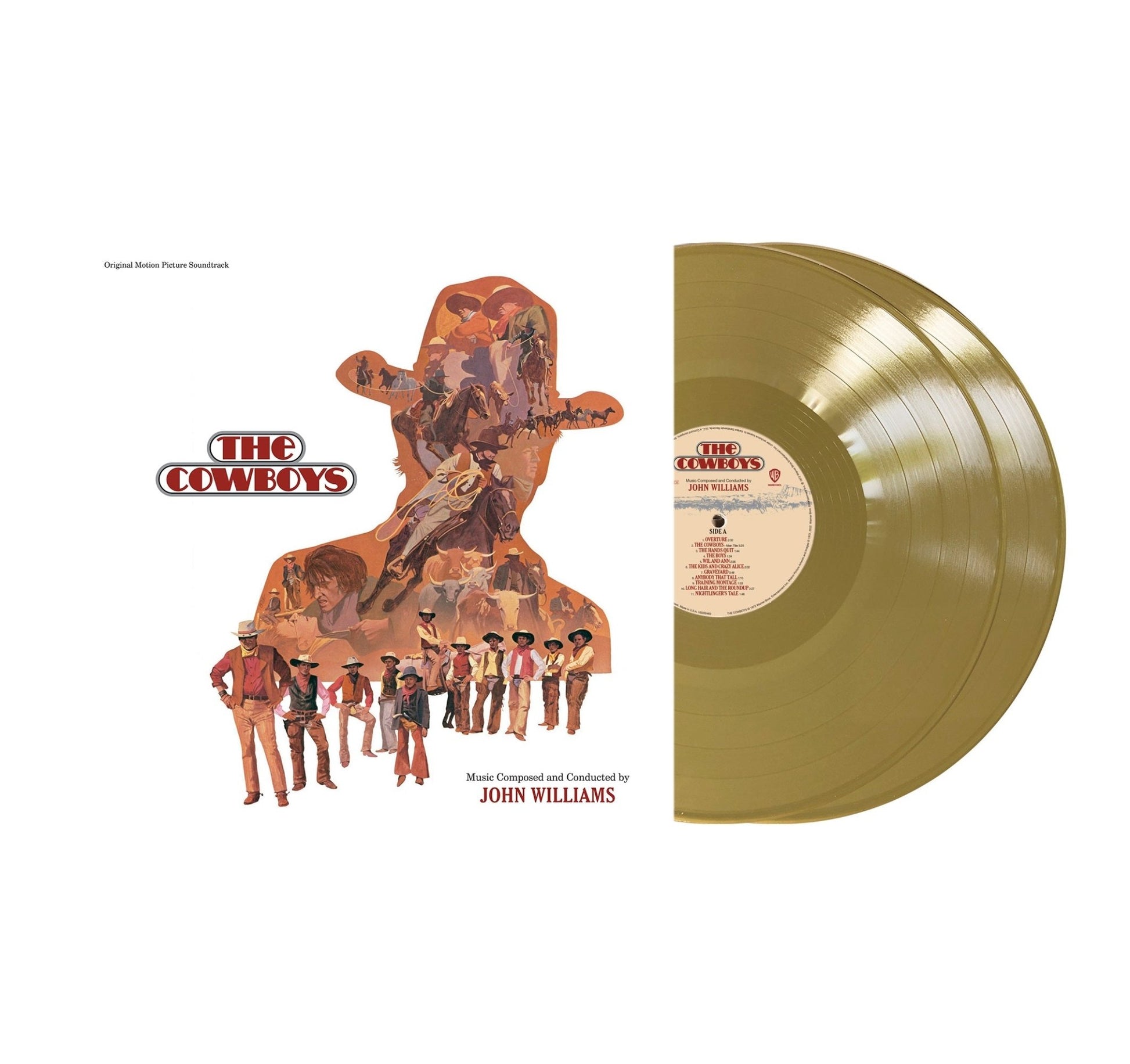 Williams, John (Colv) (Gol) (Rex) (Aniv) - Cowboys / O.S.T. (Colored Vinyl) (Gold) (RSD Black Friday 2022) (Anniversary) - 888072407268 - LP's - Yellow Racket Records